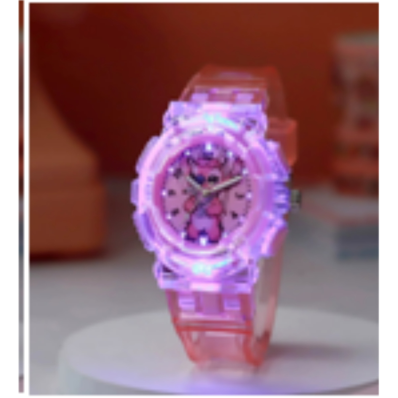 OROLOGIO STICH ROSA LED